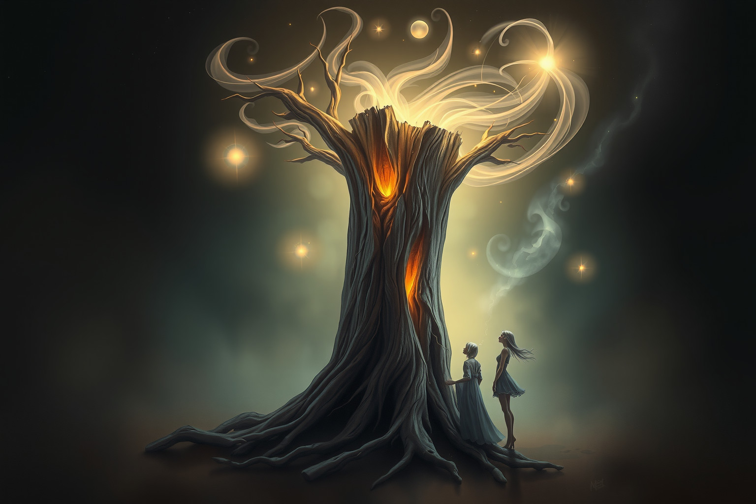 Parlare con il ceppo nei sogni rivela intuizioni profonde e saggezza.