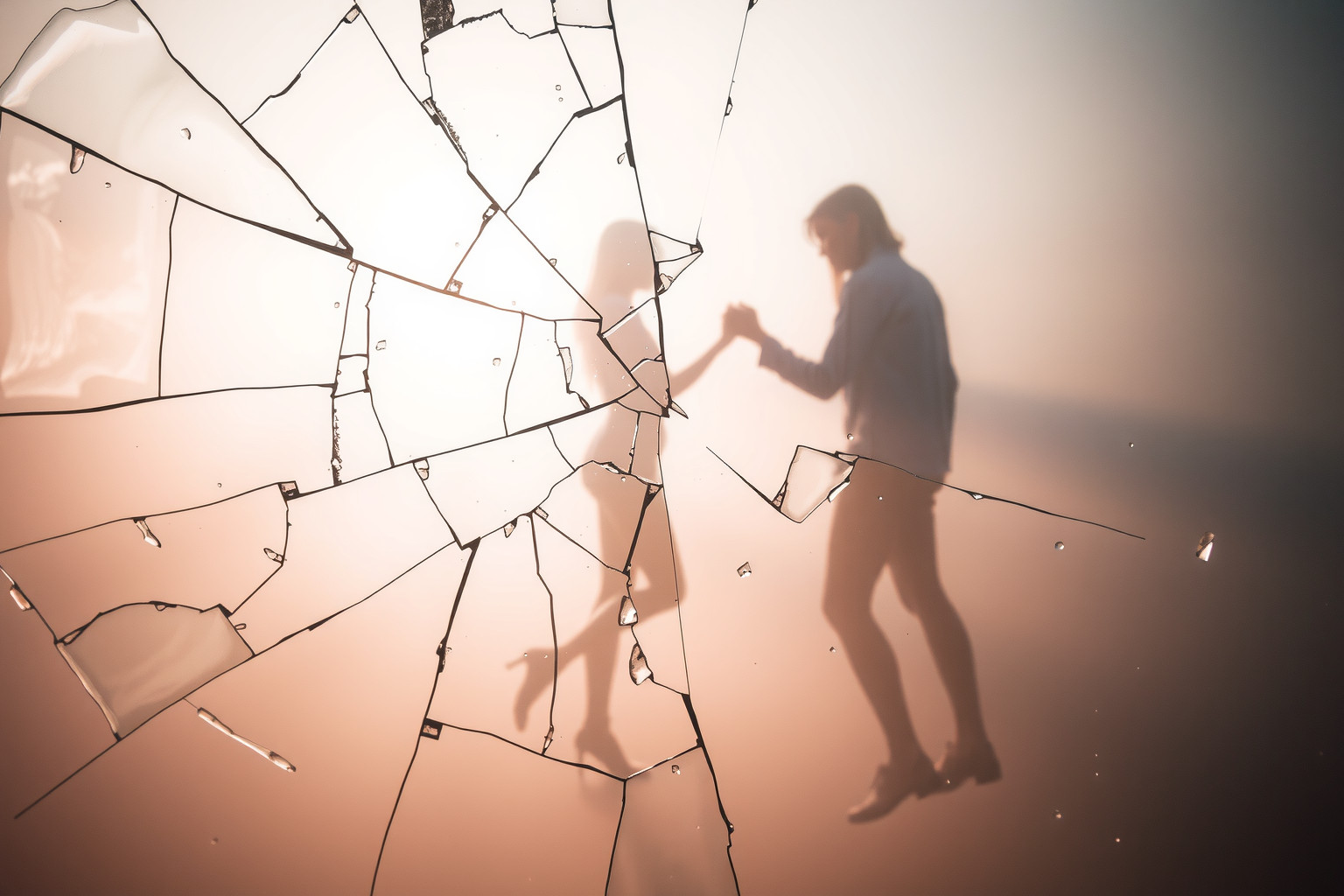 Sognare vetro rotto parla di barriere emotive infrante.