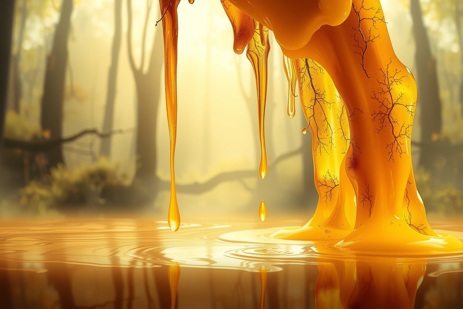 Sognare resina che si scioglie simboleggia emozioni in liberazione.