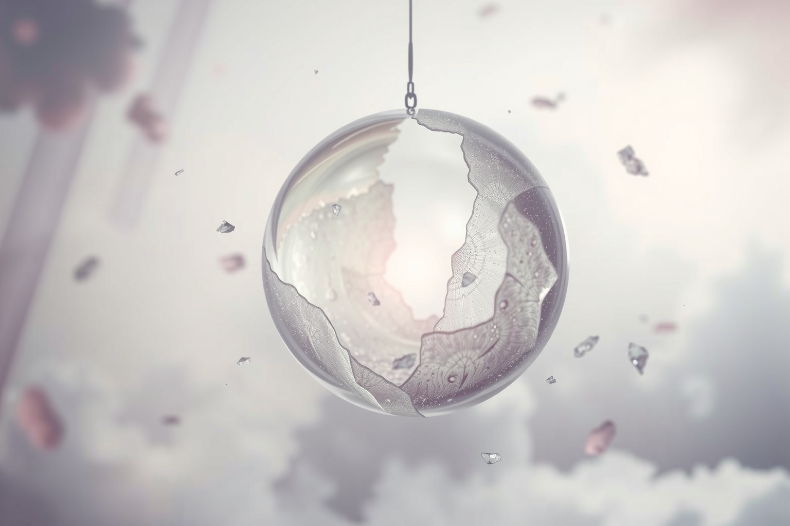 Sognare oggetti preziosi rotti simboleggia perdita emotiva profonda.