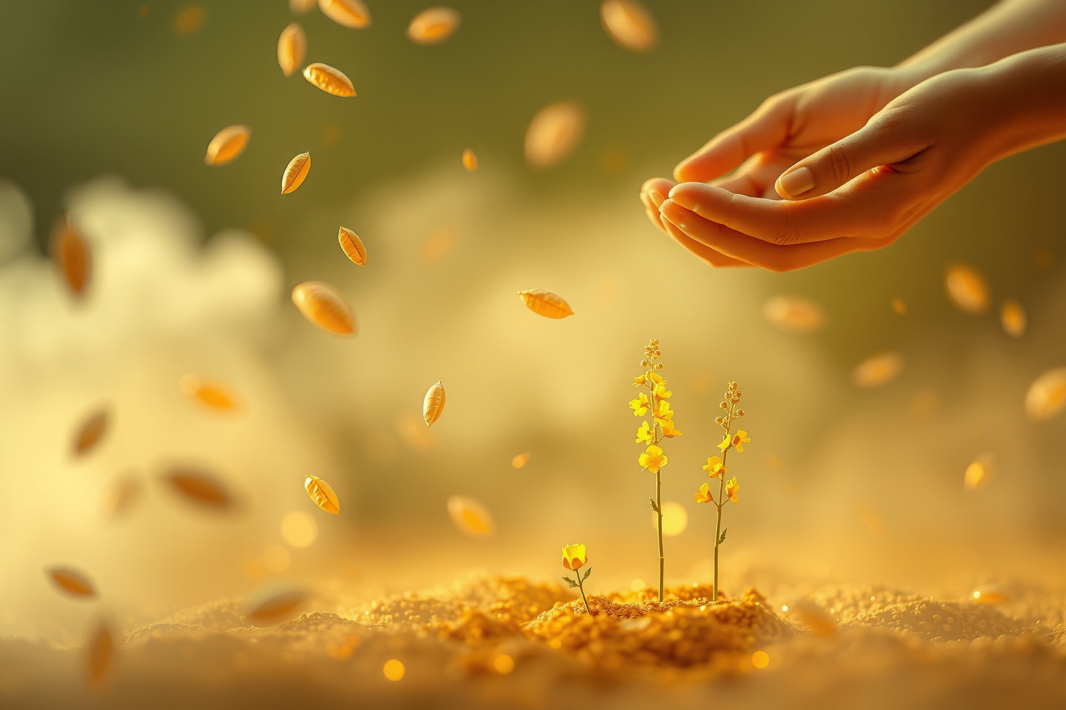 Seminare colza nei sogni simboleggia nuovi inizi e prosperità futura.