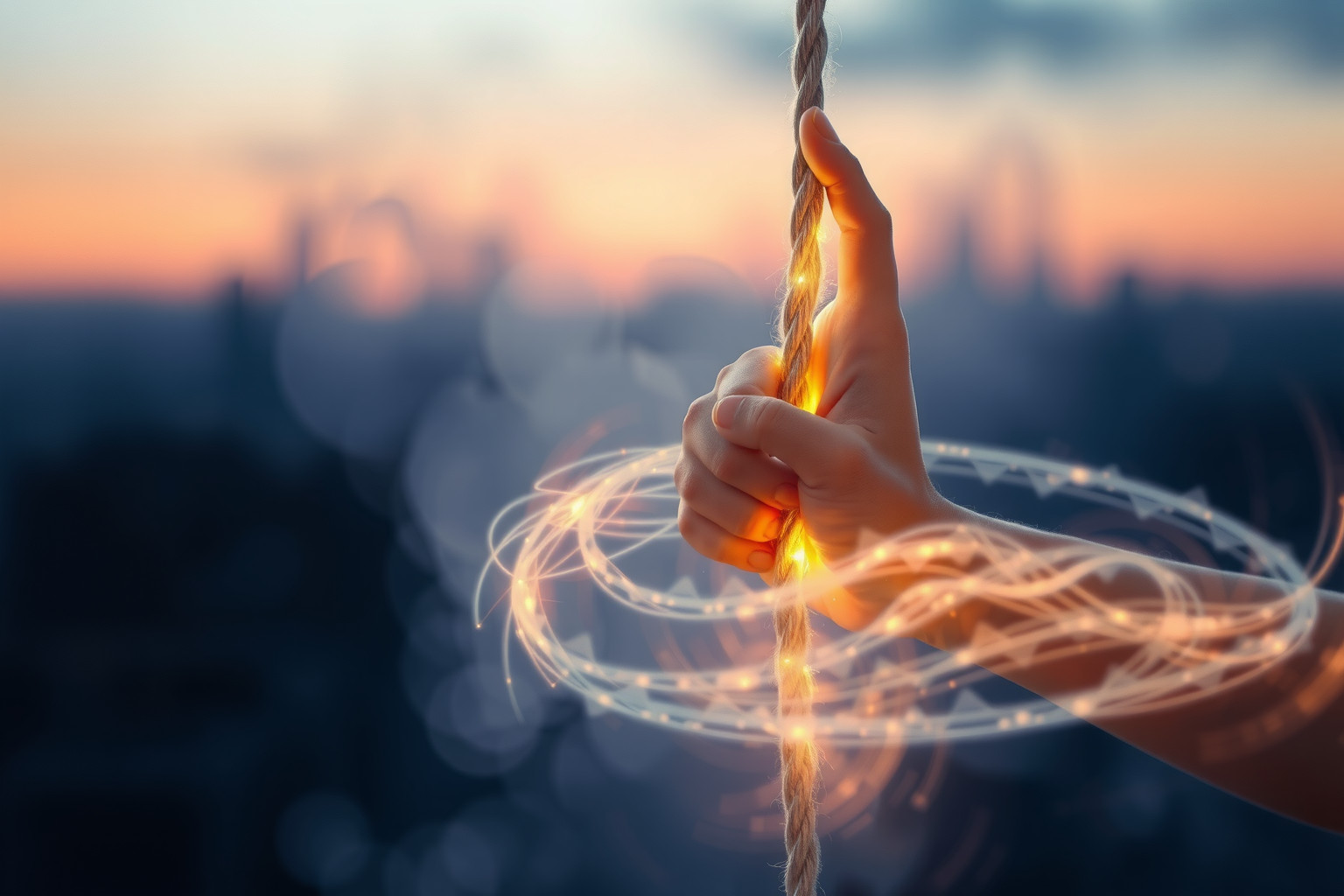 Sognare di stringere una corda simboleggia potere e controllo personale.