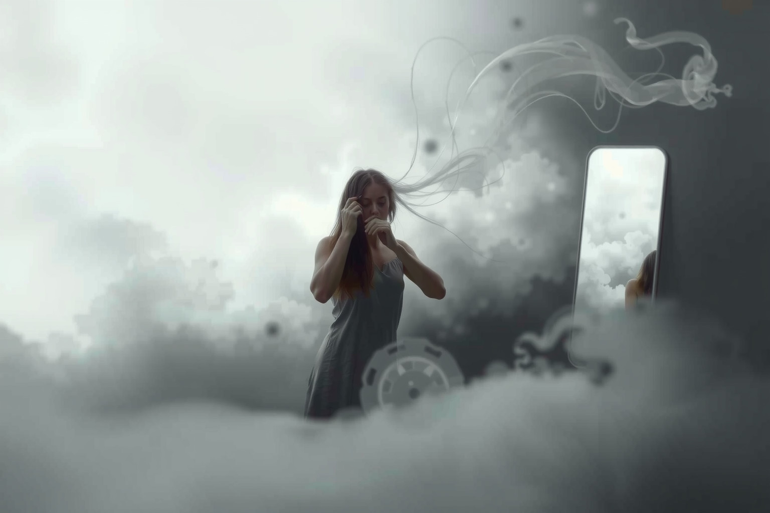 Sognare taglio capelli senza specchio indica insicurezza e confusione interiore.