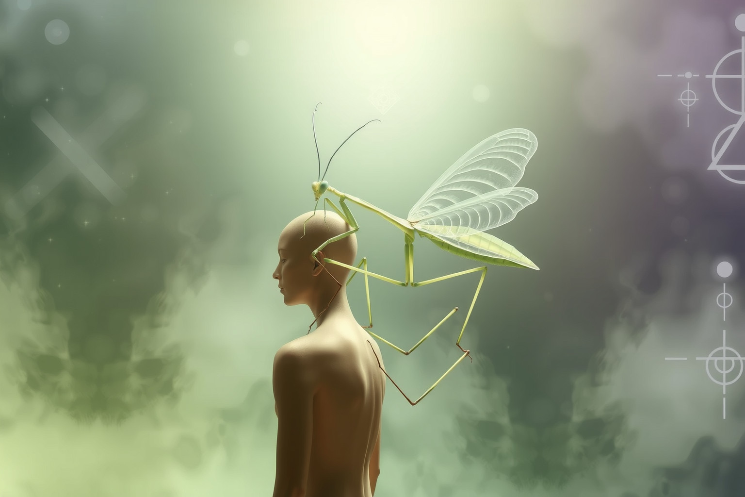 Sognare mantide simboleggia potere interiore e nuova consapevolezza.