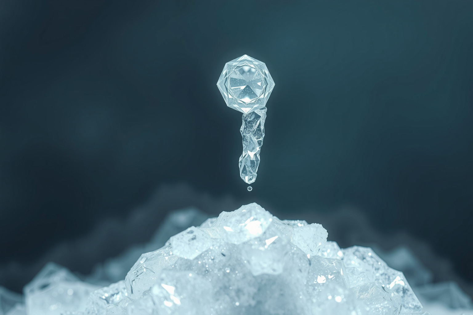 Sognare cristallo di ghiaccio perfetto simboleggia purezza e chiarezza interiore.