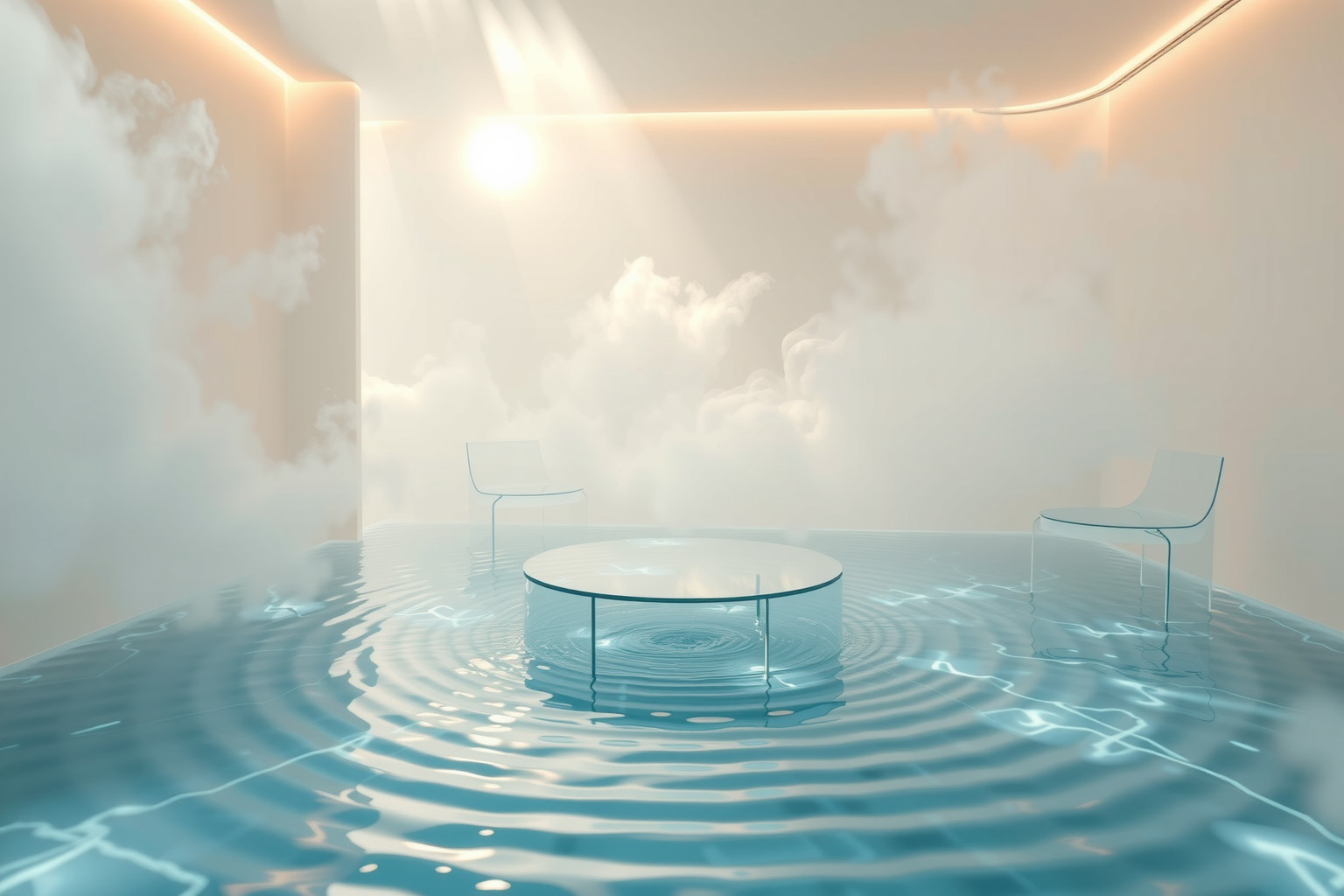 Sognare un allagamento in salone simboleggia emozioni travolgenti.