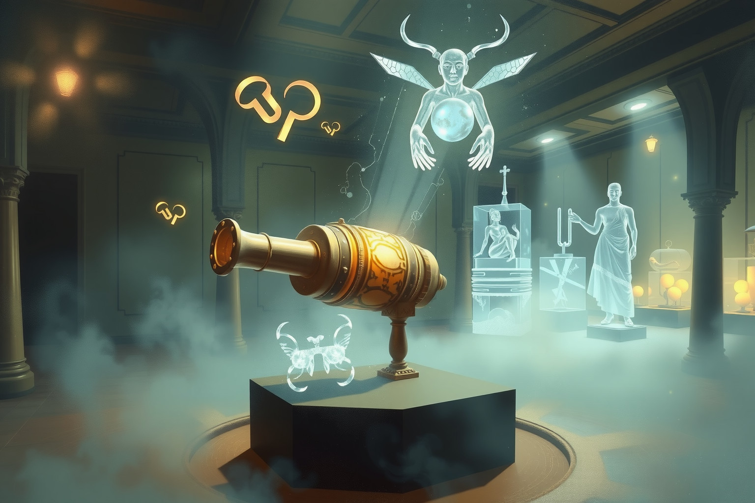 Sognare un cannone in museo simboleggia il potere passato.