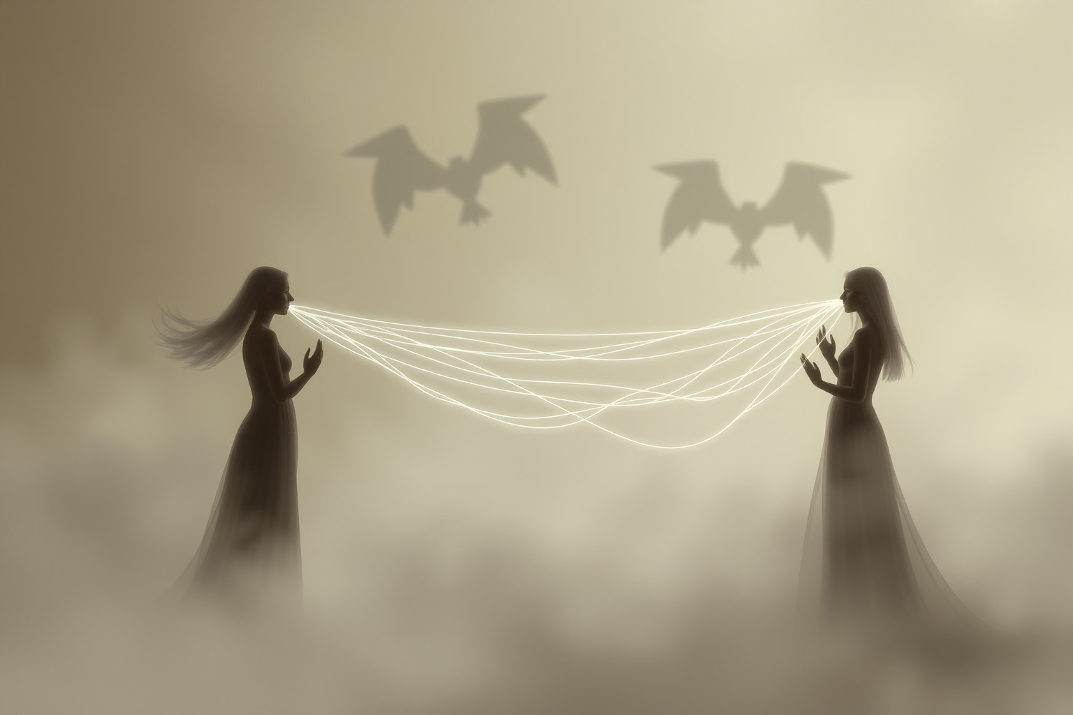 Sognare maledizioni trasmesse riflette paure di eredità negativa.