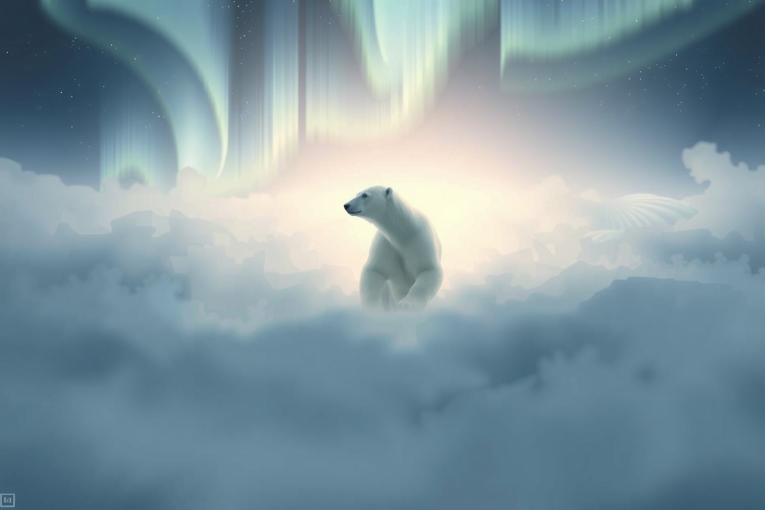 Sognare un orso polare simboleggia forza e resistenza interiore.