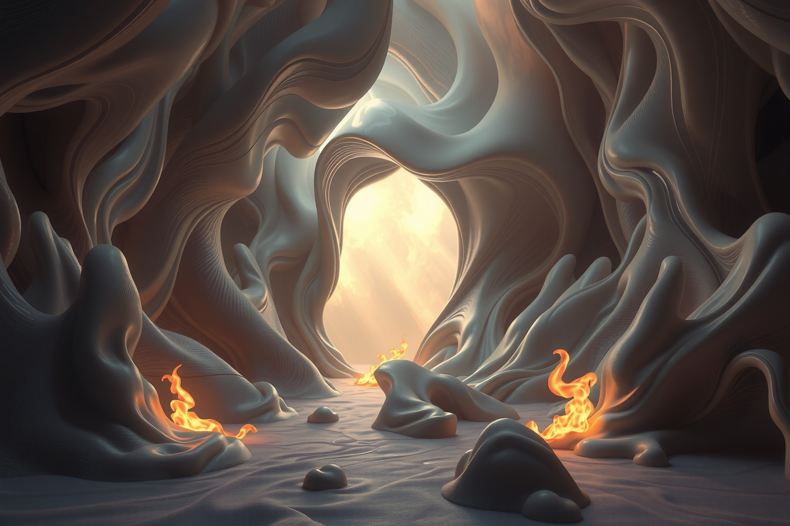 Sognare un vano di raccolta in fiamme simboleggia trasformazioni interiori intense.