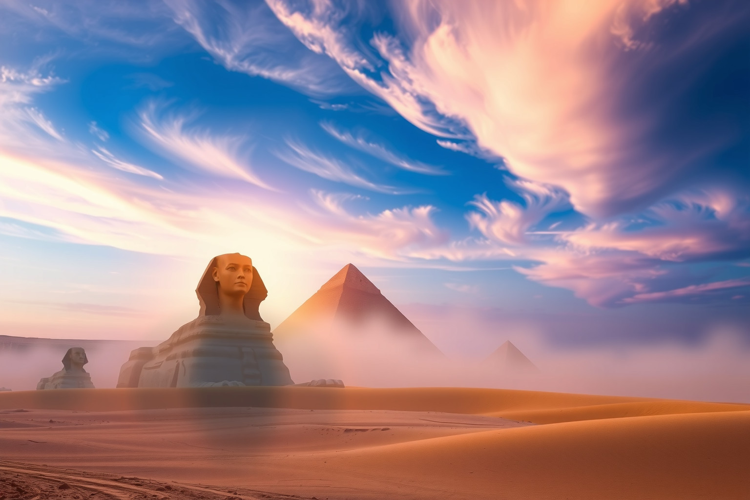 Sognare una sfinge lontana simboleggia misteri irrisolti nella vita.