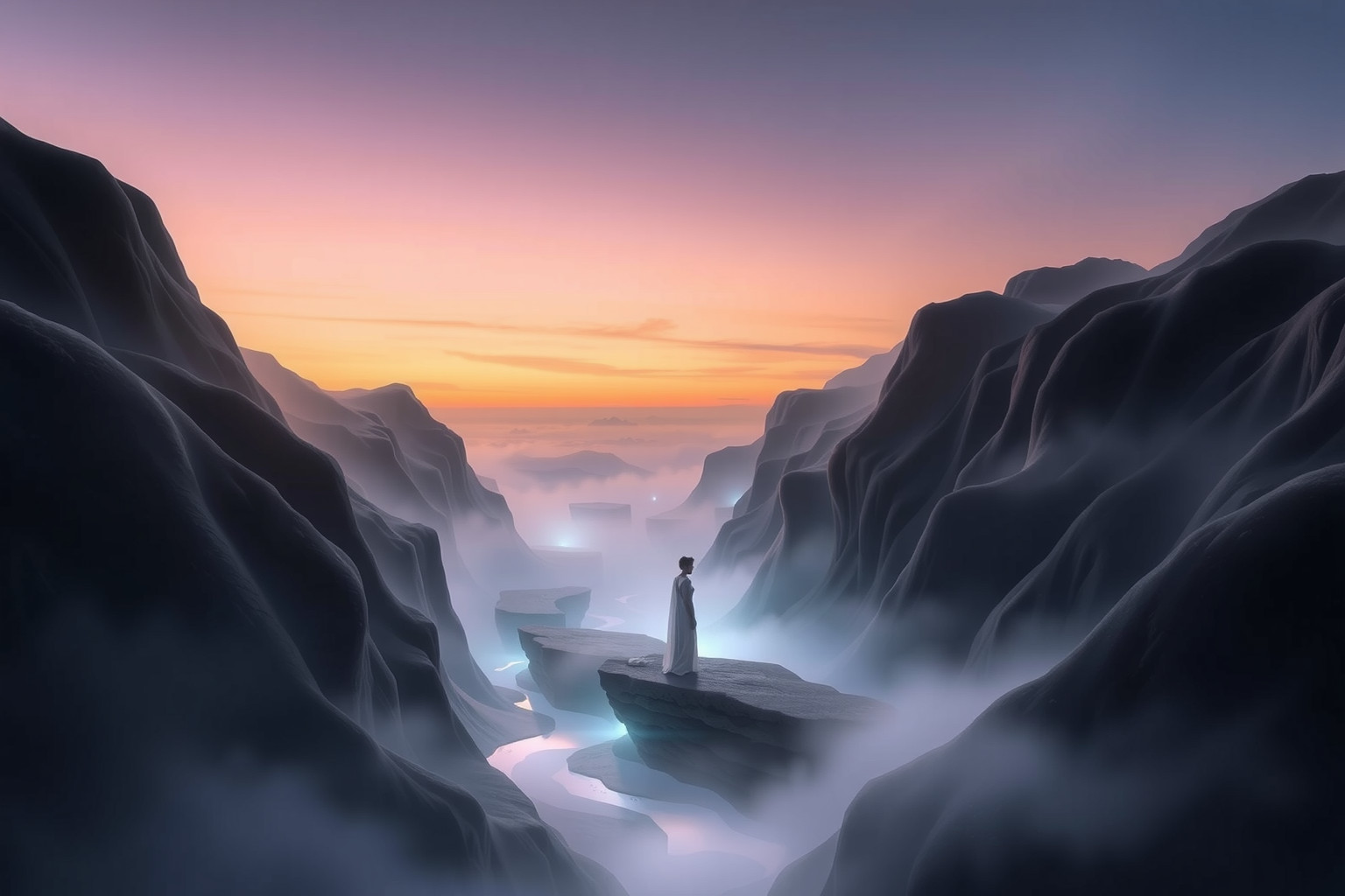 Sognare una ravina simboleggia isolamento e ricerca di protezione interiore.