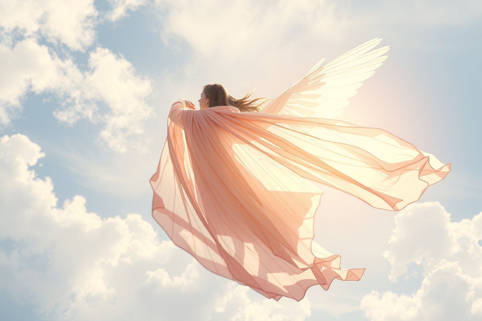 Sognare di volare con una stola simboleggia libertà e aspirazioni.