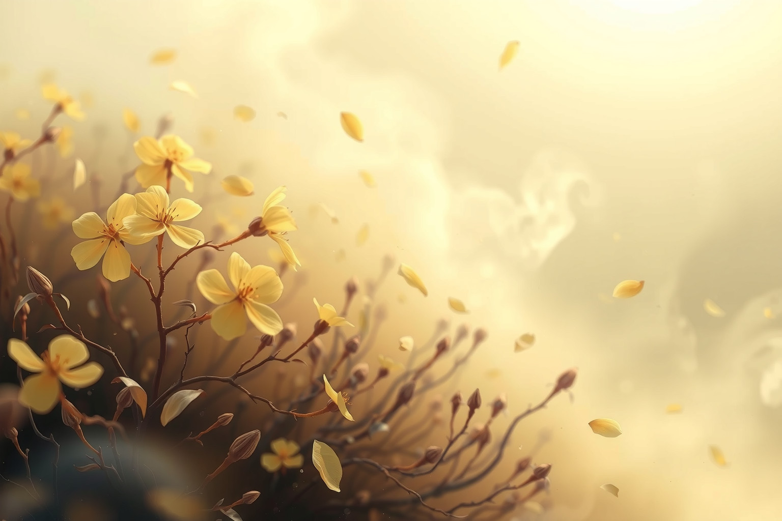 Sognare ginestre secche simboleggia perdita e delusione interiore profonda.