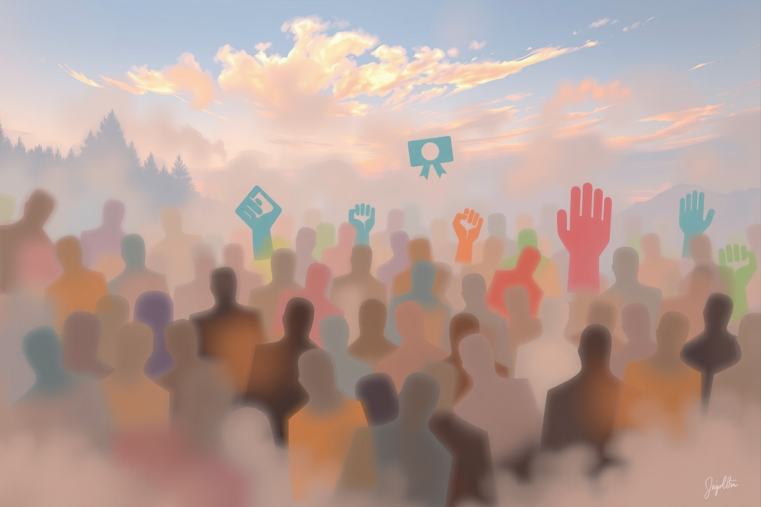 Sognare rumore di manifestazione rivela conflitti interiori irrisolti.