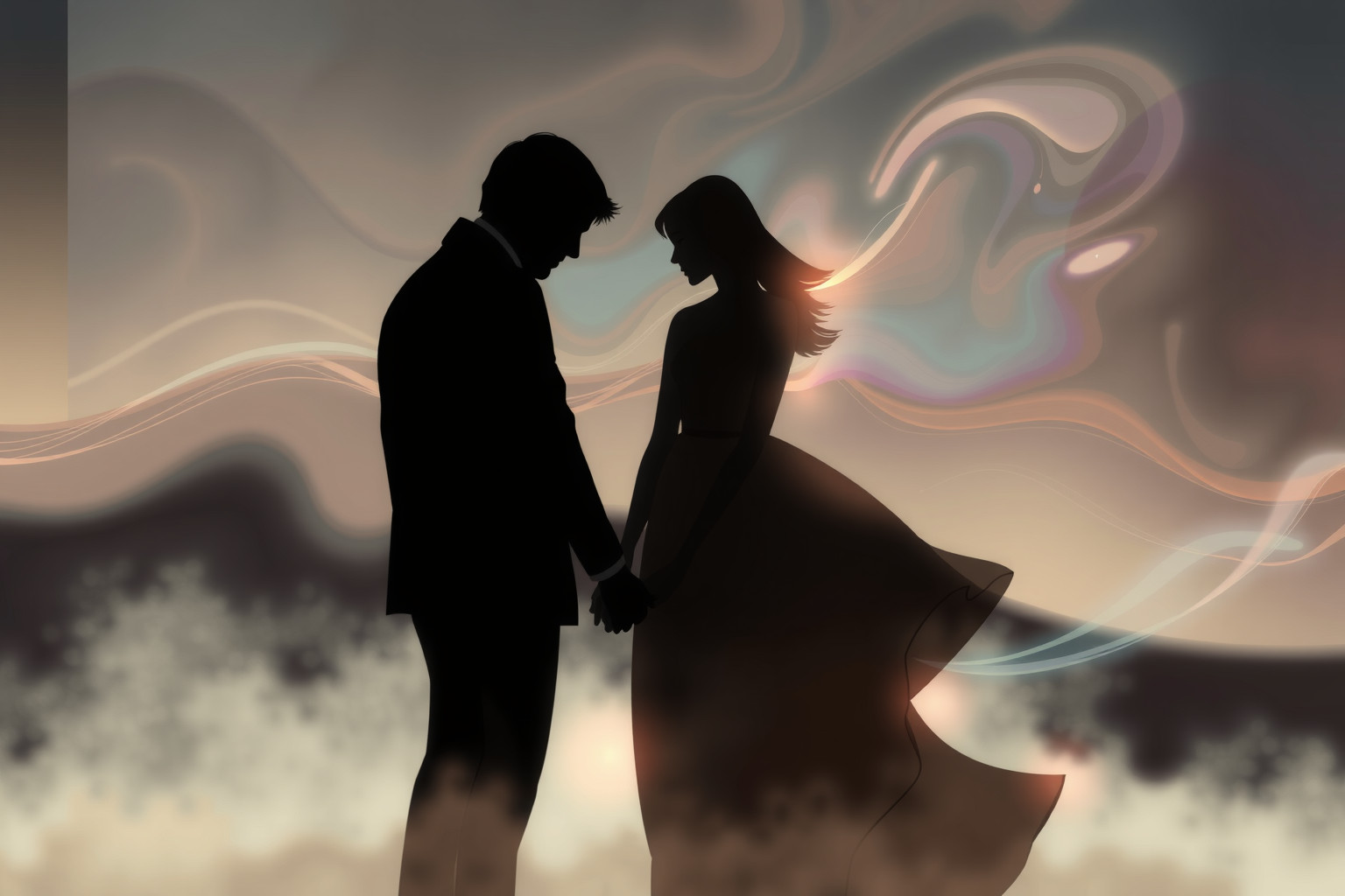 Sognare il vecchio amore con un nuovo partner riflette conflitti interiori emotivi.