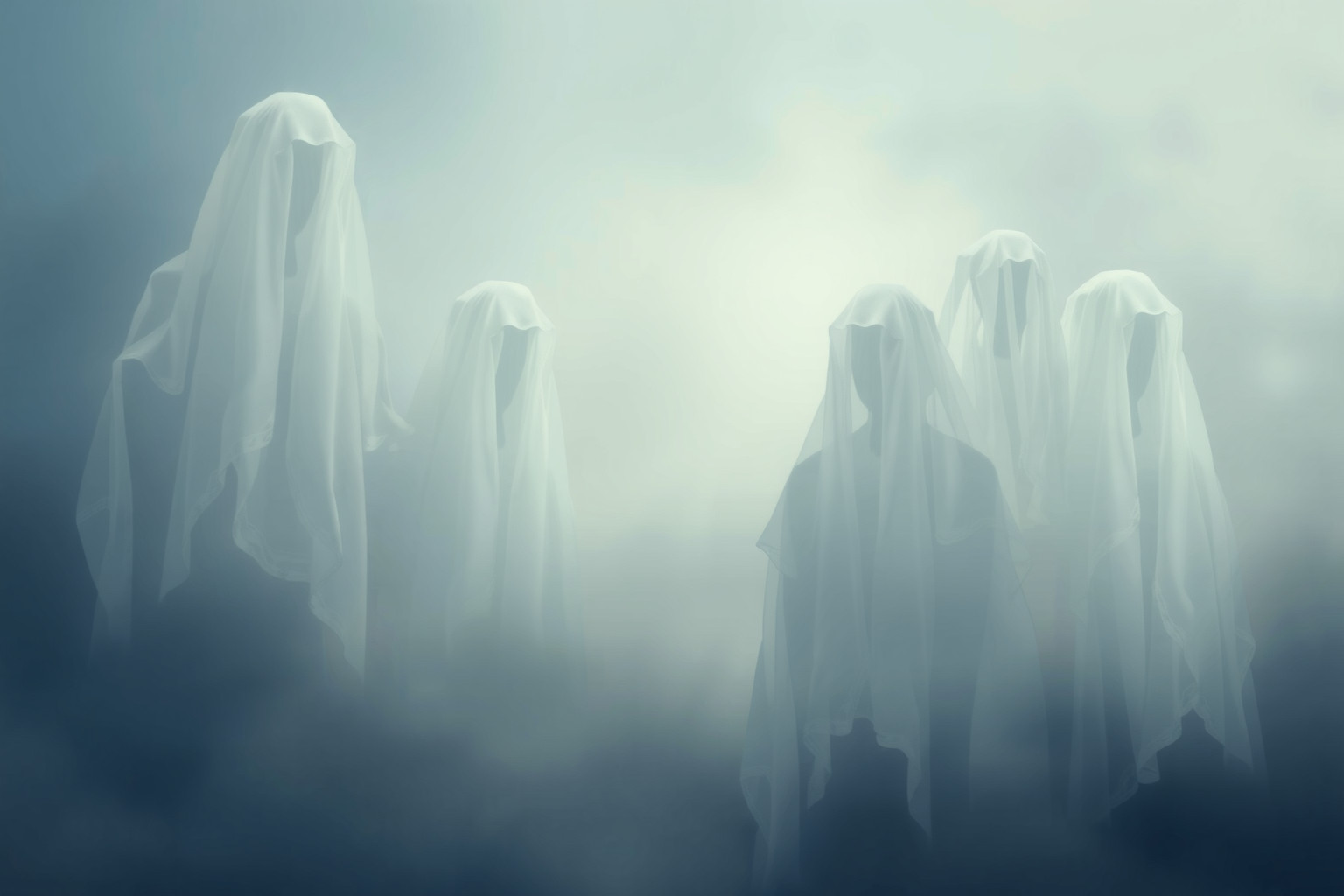 Sognare più lenzuoli funebri riflette ansia e paure interiori confuse.