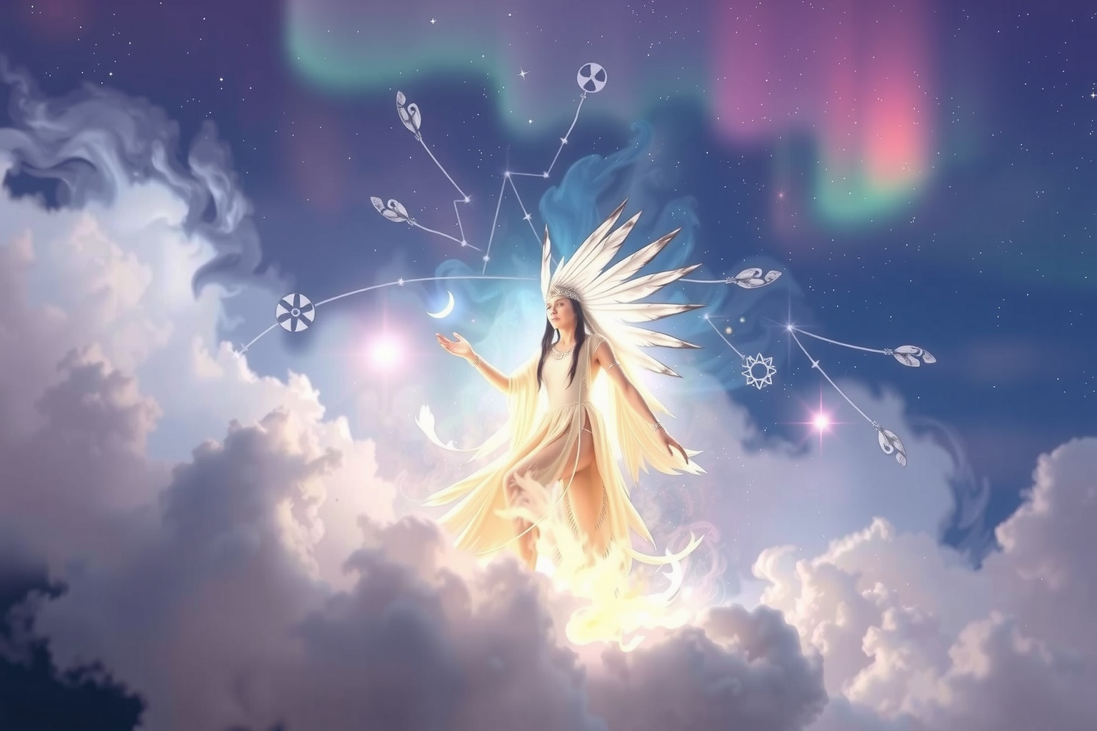 Sognare spiriti guida indiani evoca protezione e saggezza interiore profonda.