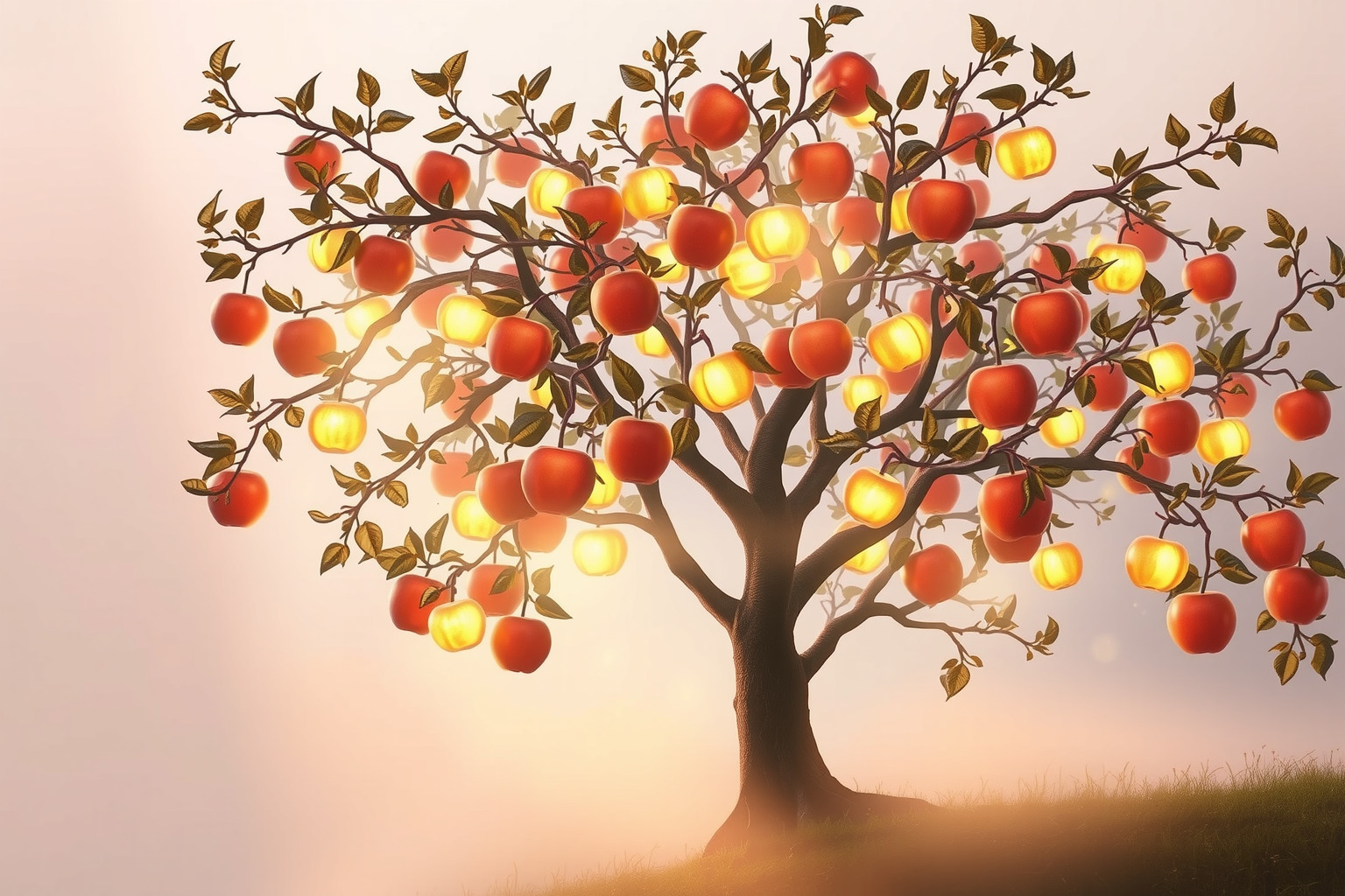 Sognare un albero di mele simboleggia prosperità e unione familiare.