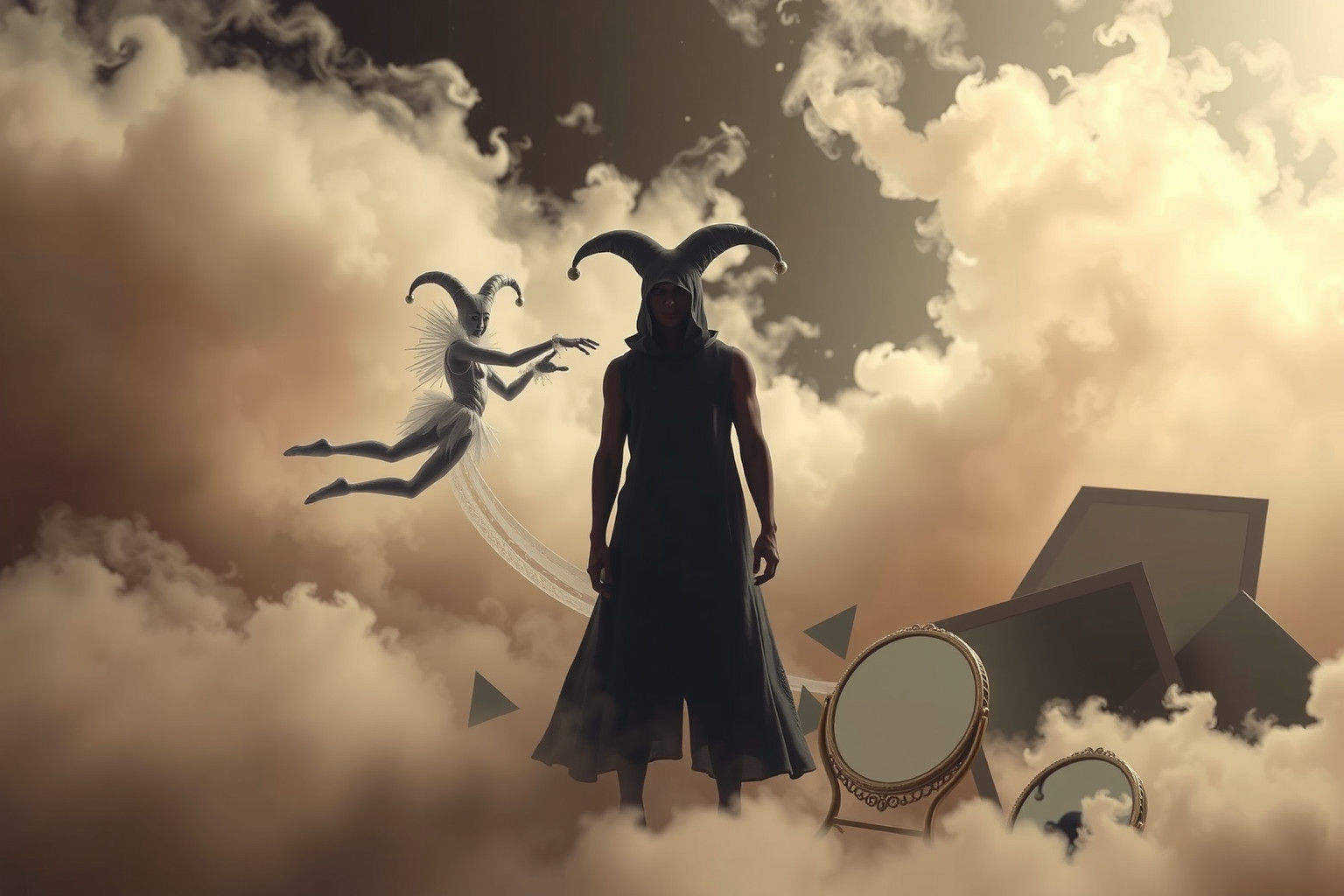 Sognare un buffone riflette timori interiori o spirito autoironico.