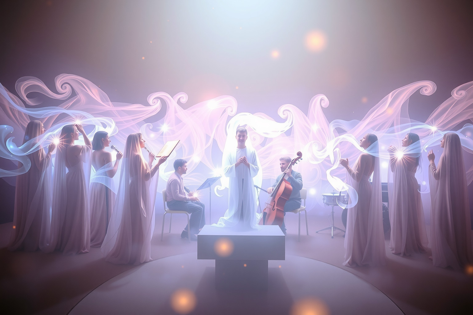 Sognare un coro con orchestra simboleggia armonia spirituale e gioia.