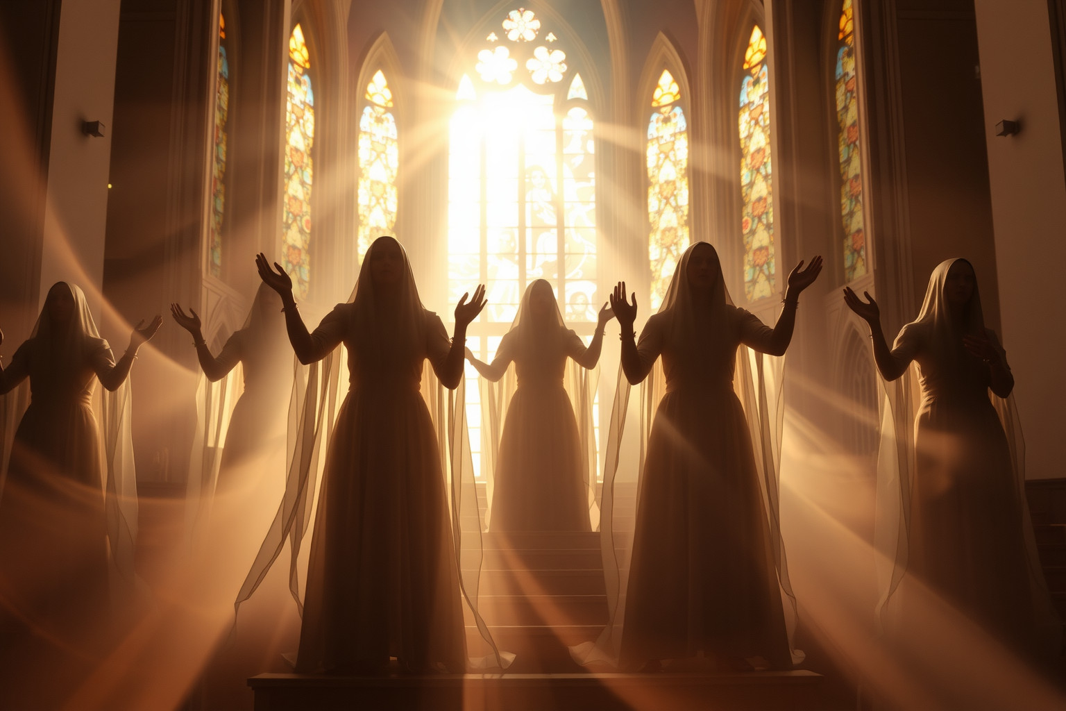 Sognare un coro illumina spirito e connessione con il divino.