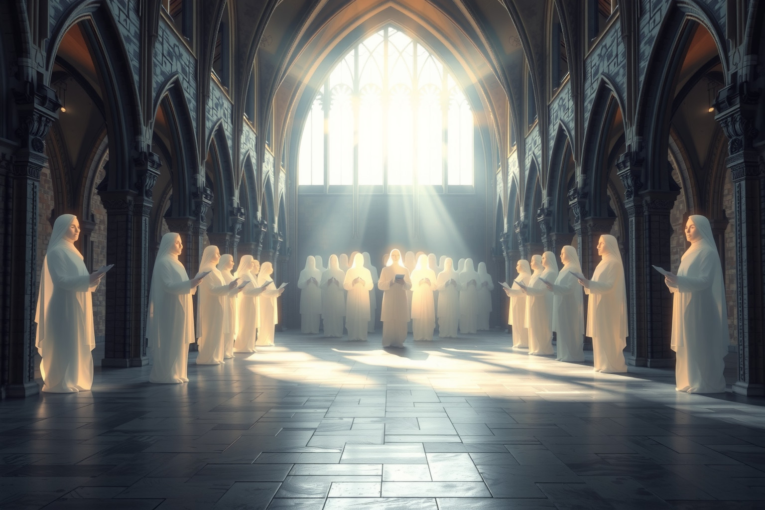 Sognare un coro in edificio vuoto simboleggia solitudine spirituale profonda.