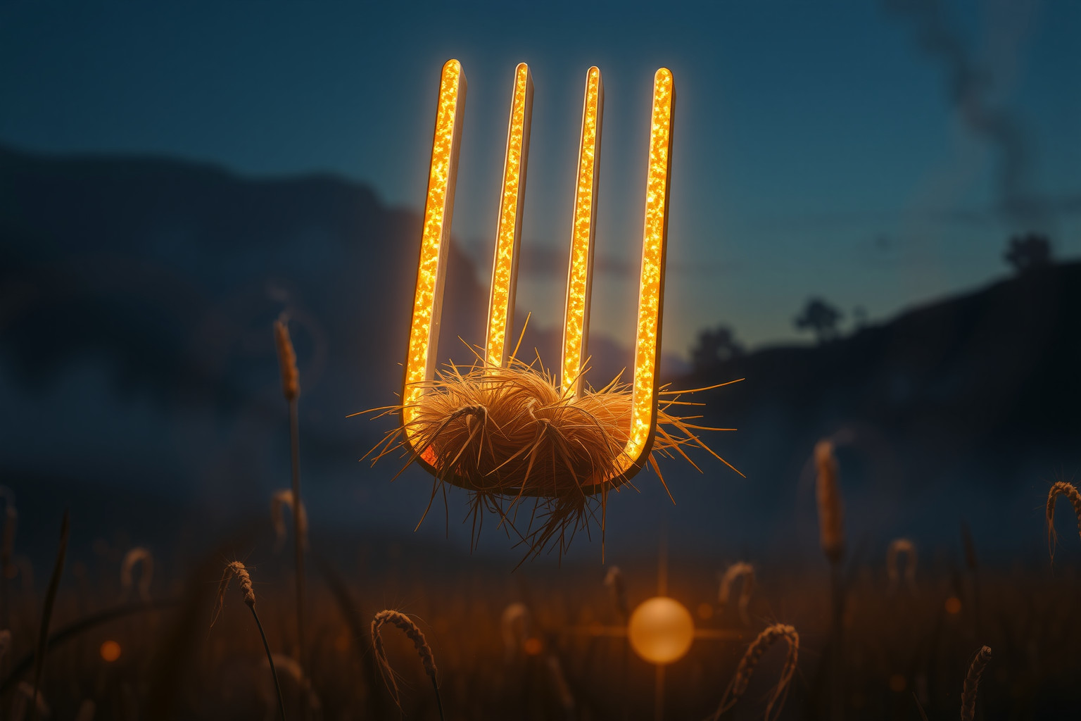 Sognare un forcone pieno di fieno simboleggia abbondanza e prosperità.