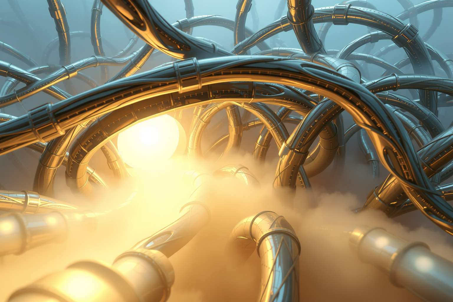 Sognare un labirinto d'acciaio simboleggia sfida mentale e ricerca interiore.