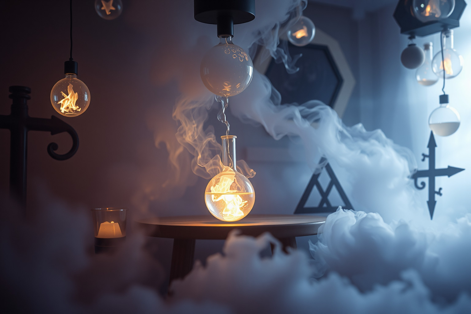 Sognare un laboratorio alchemico simboleggia trasformazione interiore profonda.