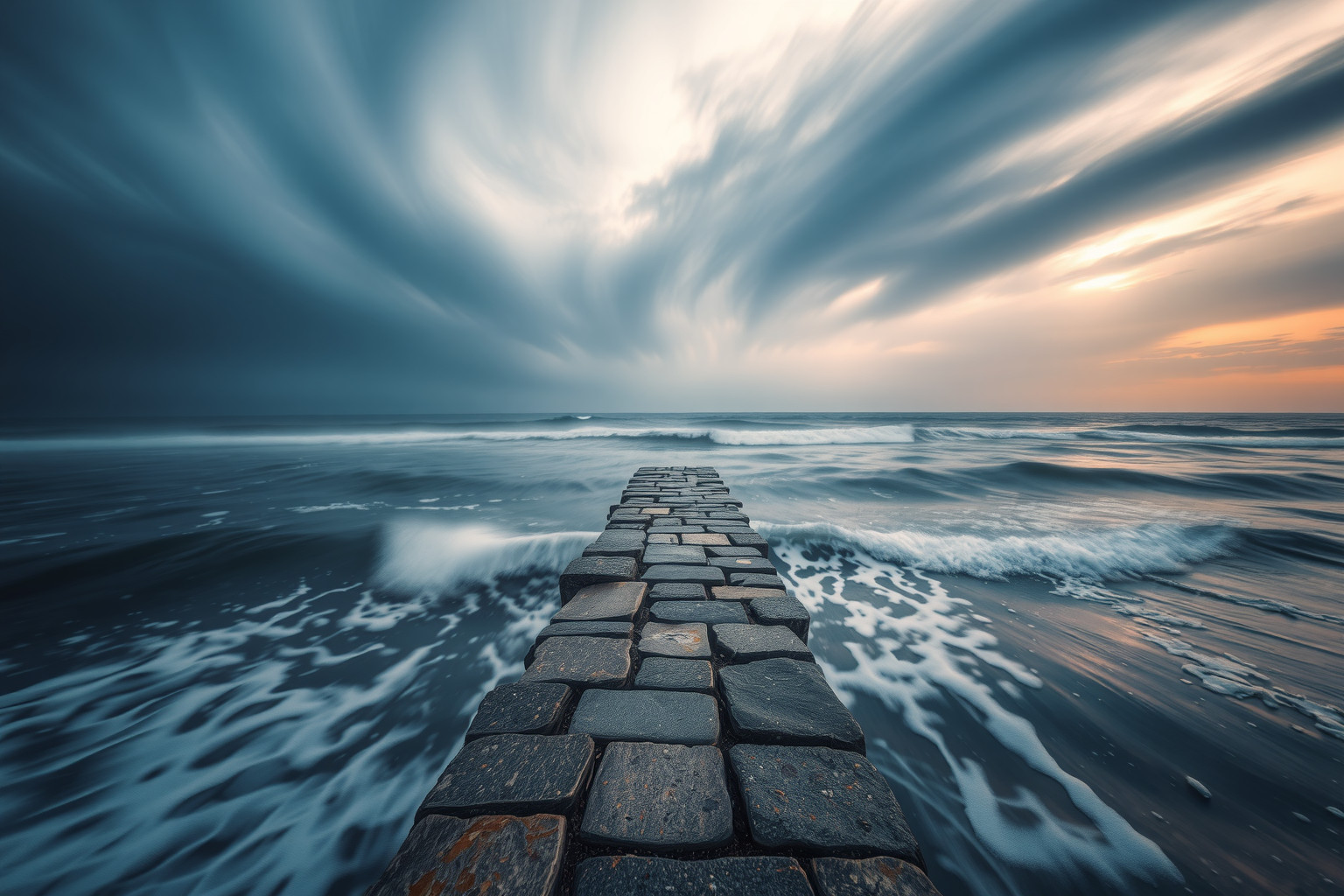 Sognare un molo tempestoso indica ostacoli imminenti da superare.