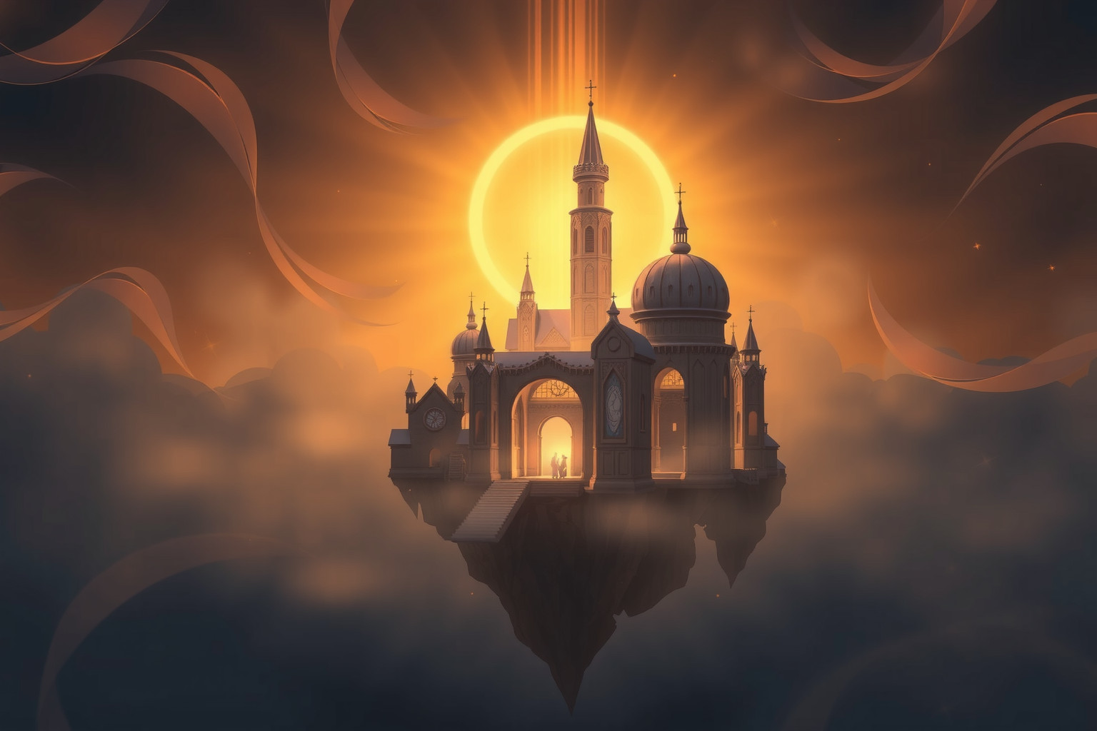 Sognare un monastero illuminato simboleggia pace interiore e chiarezza.