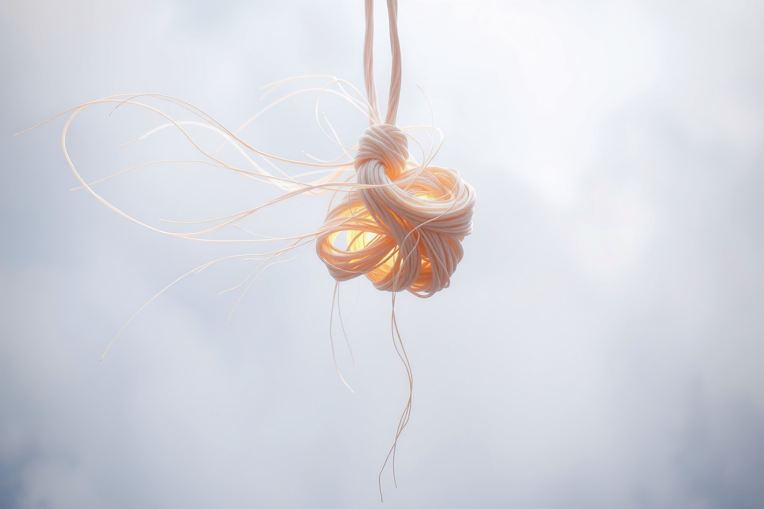 Sognare un nodo allentato simboleggia incertezze e tensioni interiori.