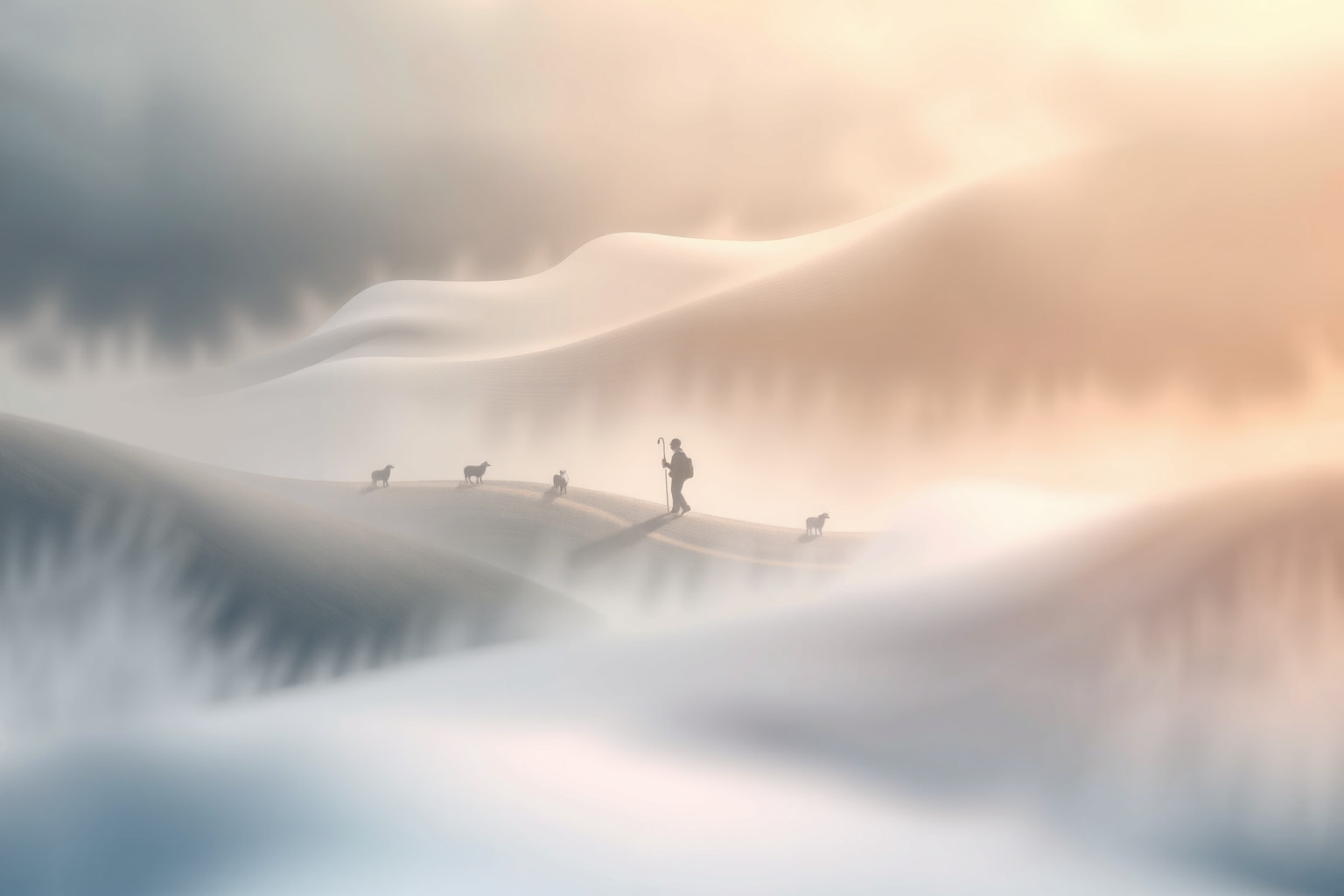 Sognare un pastore di pecore perduto simboleggia confusione interiore.