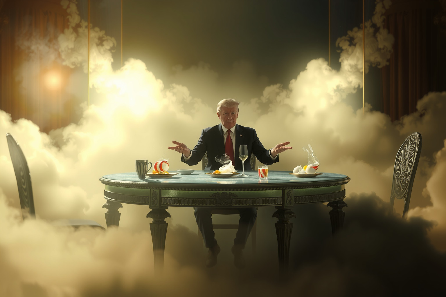 Sognare un presidente che mangia simboleggia potere e controllo nascosti.