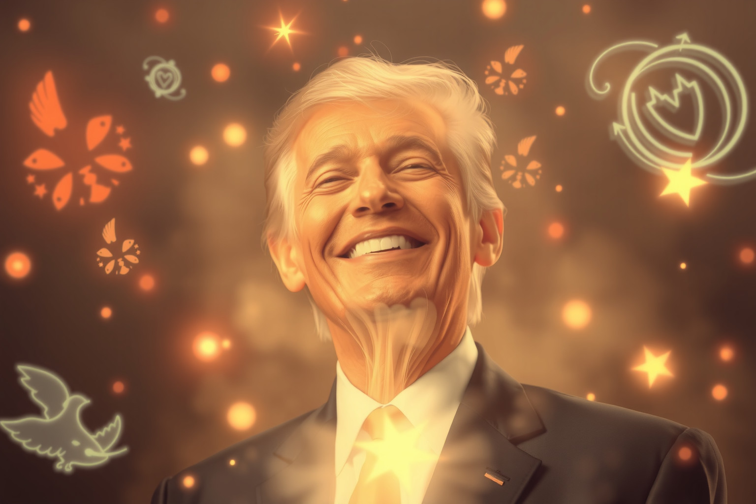 Sognare un presidente che ride simboleggia fiducia e speranza futura.