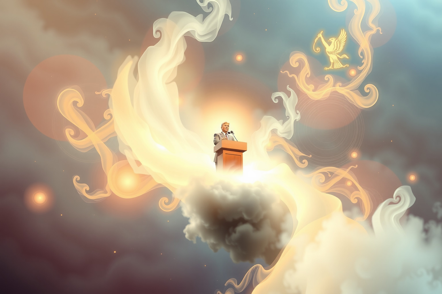 Sognare un presidente che parla simboleggia potere e autorità interiore.