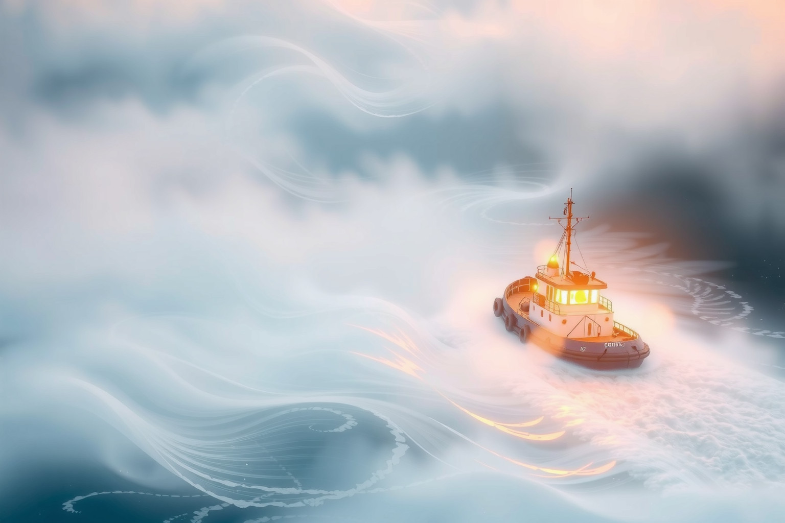 Sognare un rimorchiatore controcorrente simboleggia sfide e determinazione.