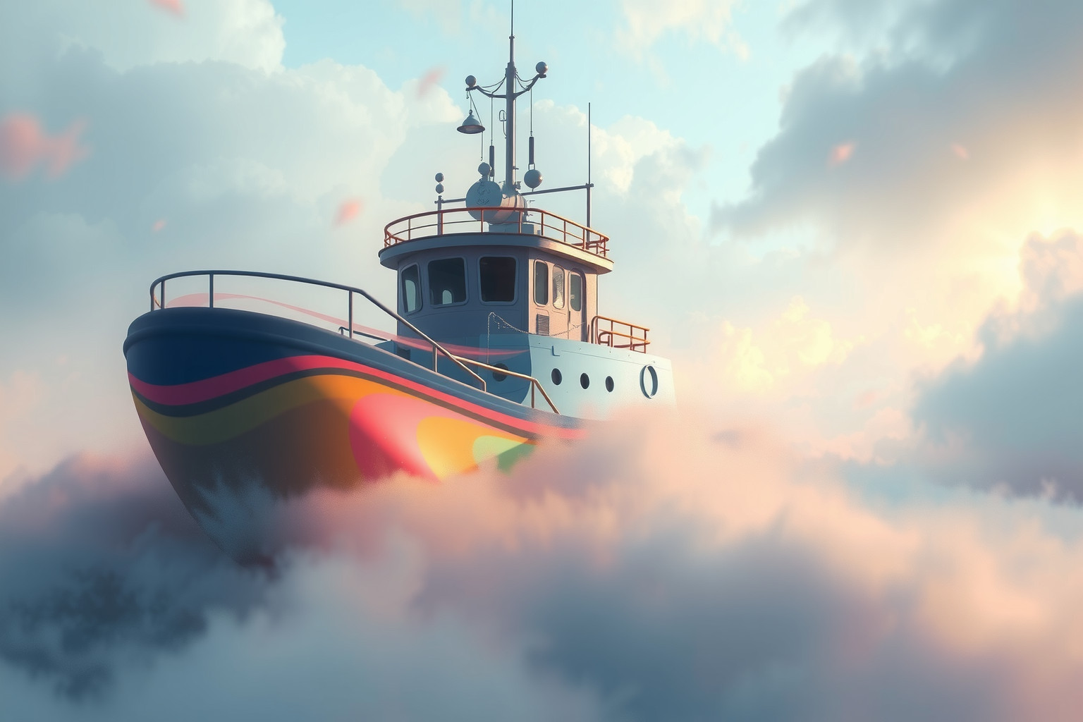 Sognare un rimorchiatore colorato simboleggia guida creativa e supporto.