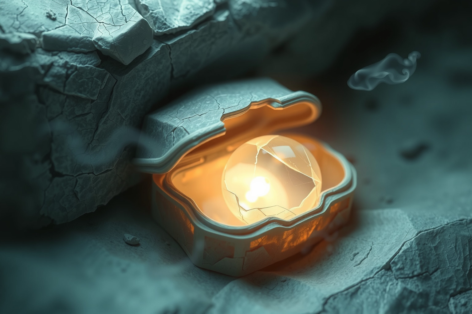 Sognare un seno pietrificato riflette blocchi emotivi profondi.