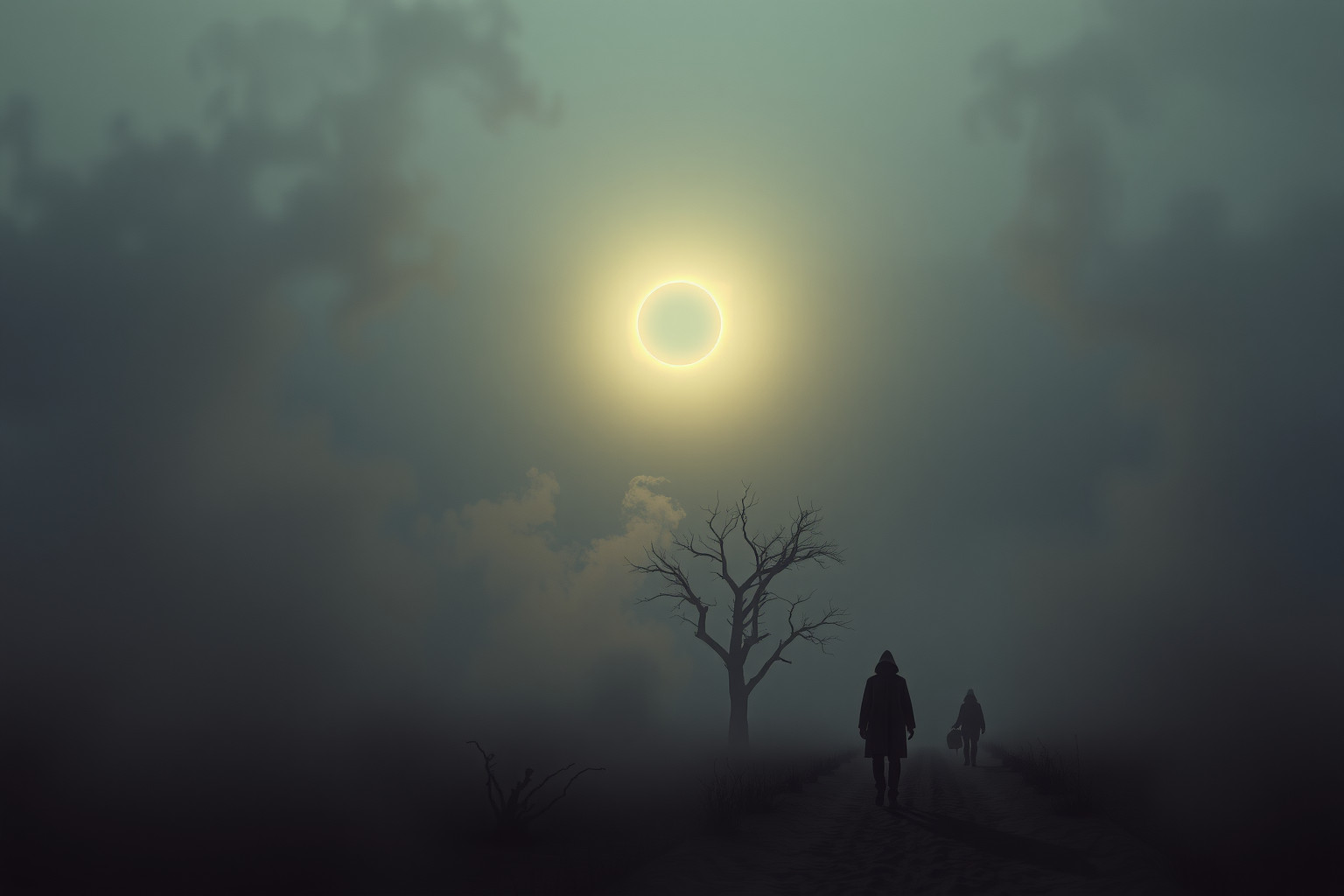 Sognare un sole di mezzogiorno nero simboleggia profonda disperazione interiore.