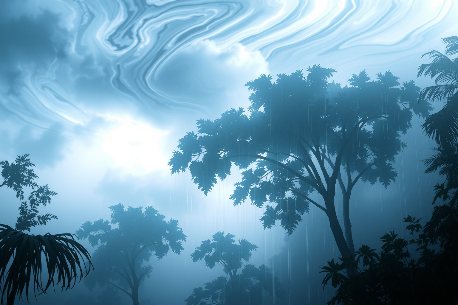 Sognare un temporale nella foresta simboleggia purificazione e rinascita interiore.