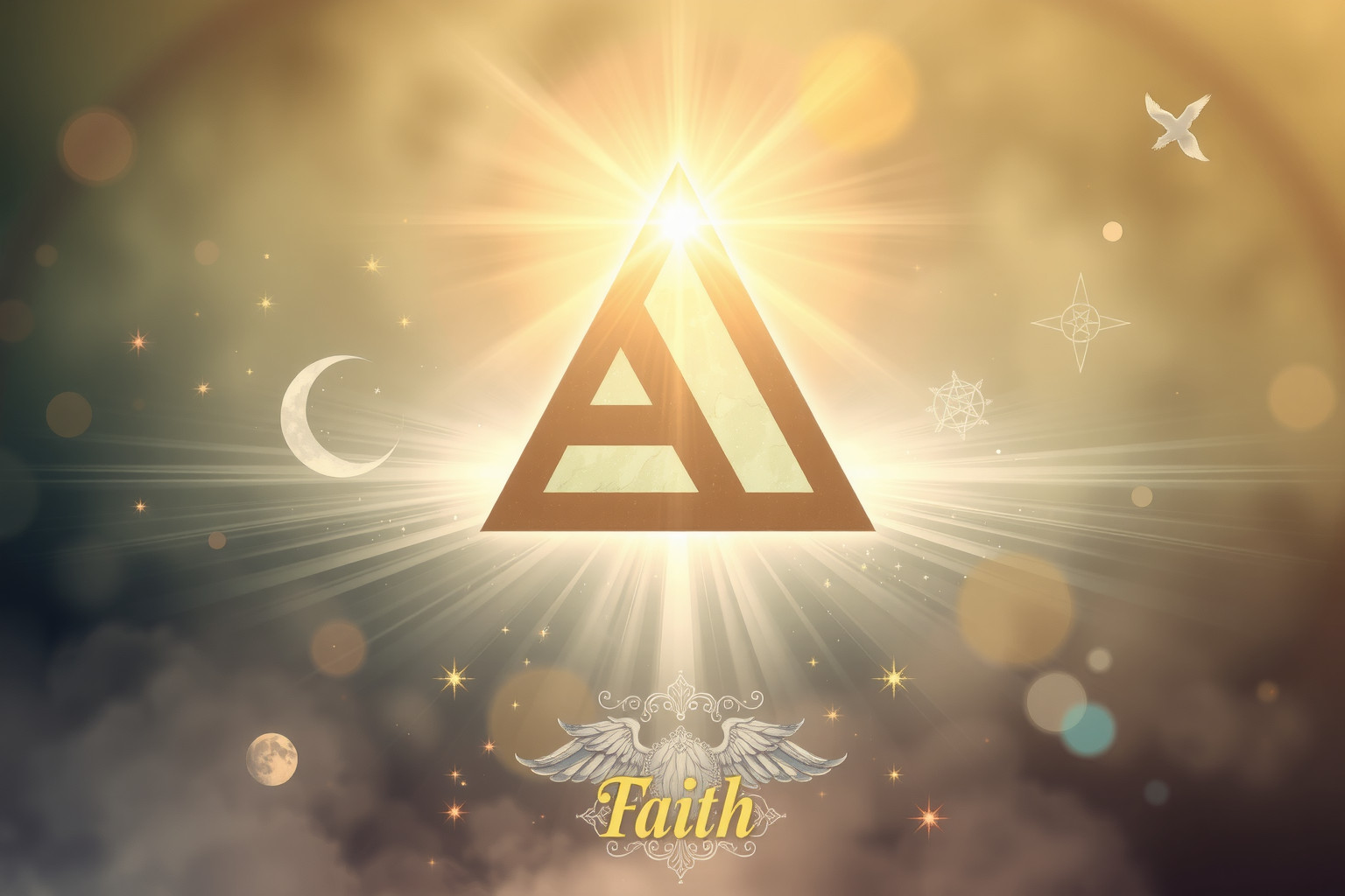 Il triangolo simboleggia la Trinità, unione divina e spirituale.