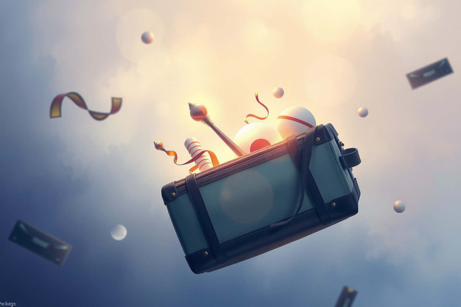 Sognare borsa da viaggio con oggetti strani rivela desideri nascosti.