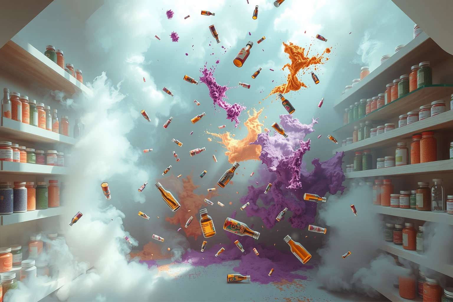 Sognare farmacia disordinata indica confusione emotiva e decisioni incerte.