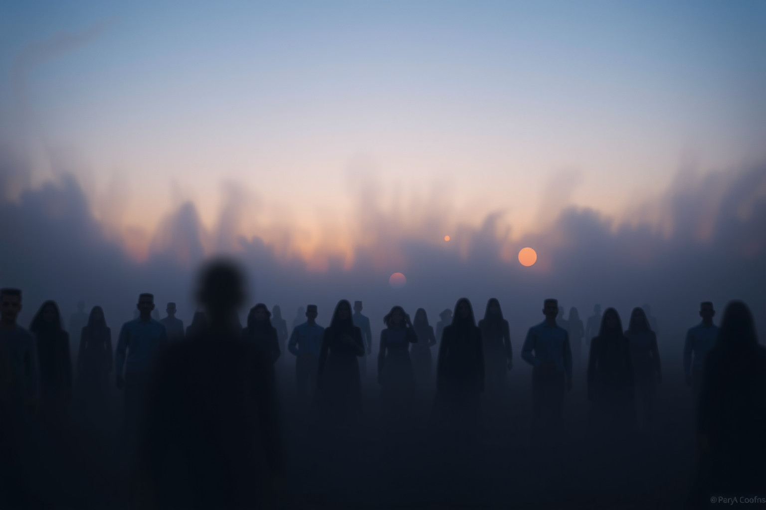 Sognare una folla silenziosa simboleggia attesa e mistero profondo.