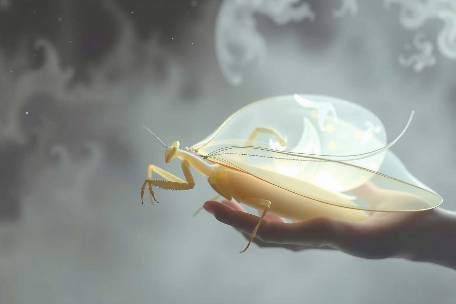 Sognare la mantide che si muta simboleggia evoluzione interiore profonda.