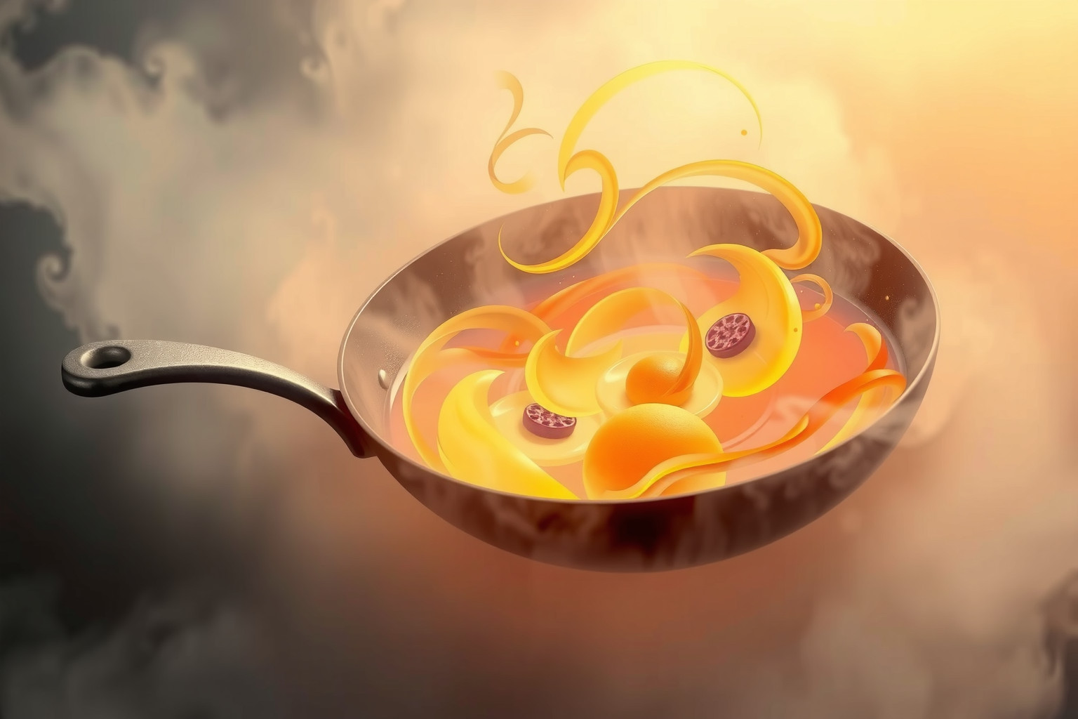 Sognare padella piena indica abbondanza e successo imminente.