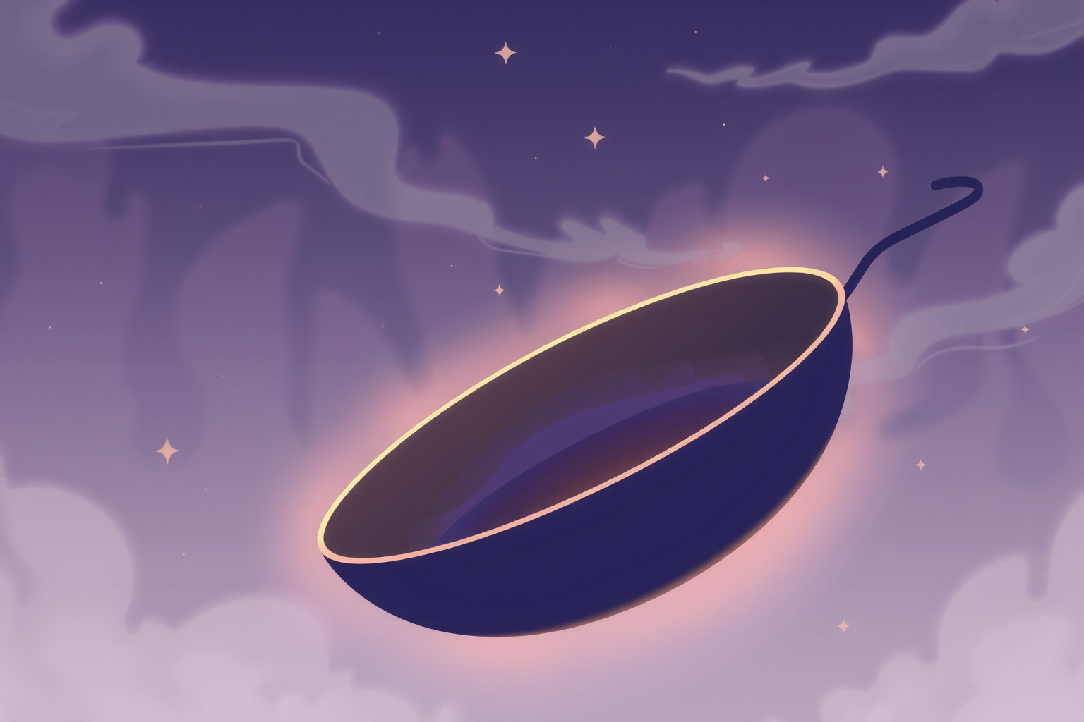 Sognare una padella volante simboleggia cambiamenti inaspettati e creatività.