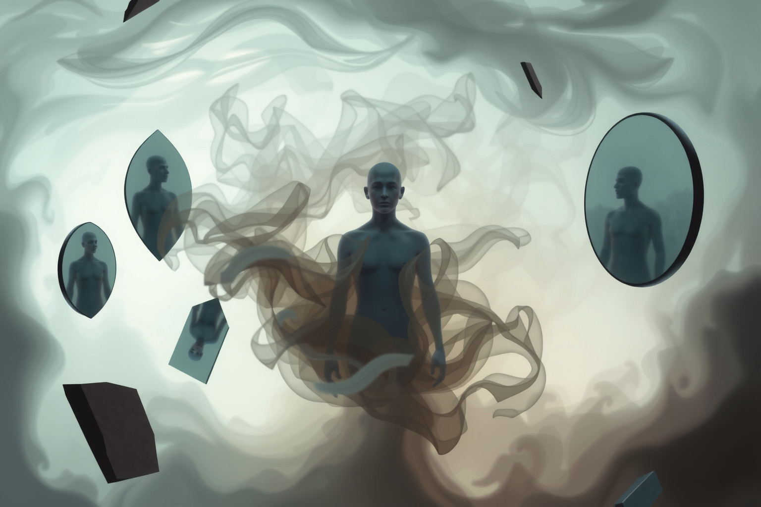 Sognare perdita d’identità riflette confusione profonda e smarrimento interiore.